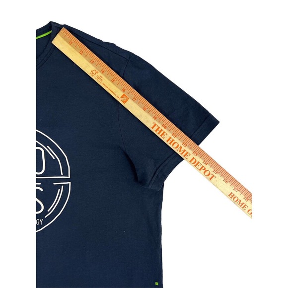 Hugo Boss Regular Fit Men Navy Blue Short Sleeve Crewneck Shirt Size XL - Picture 7 of 7